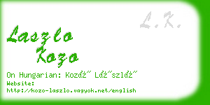 laszlo kozo business card